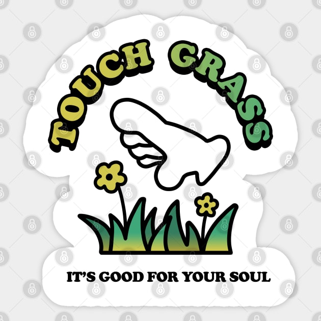 Touch Grass Sticker by moonlttr